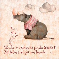 Artland Leinwandbild »Lebensweisheit Zeit« Tiere 1 Stk. tlg. auf Holzrahmen gespannt