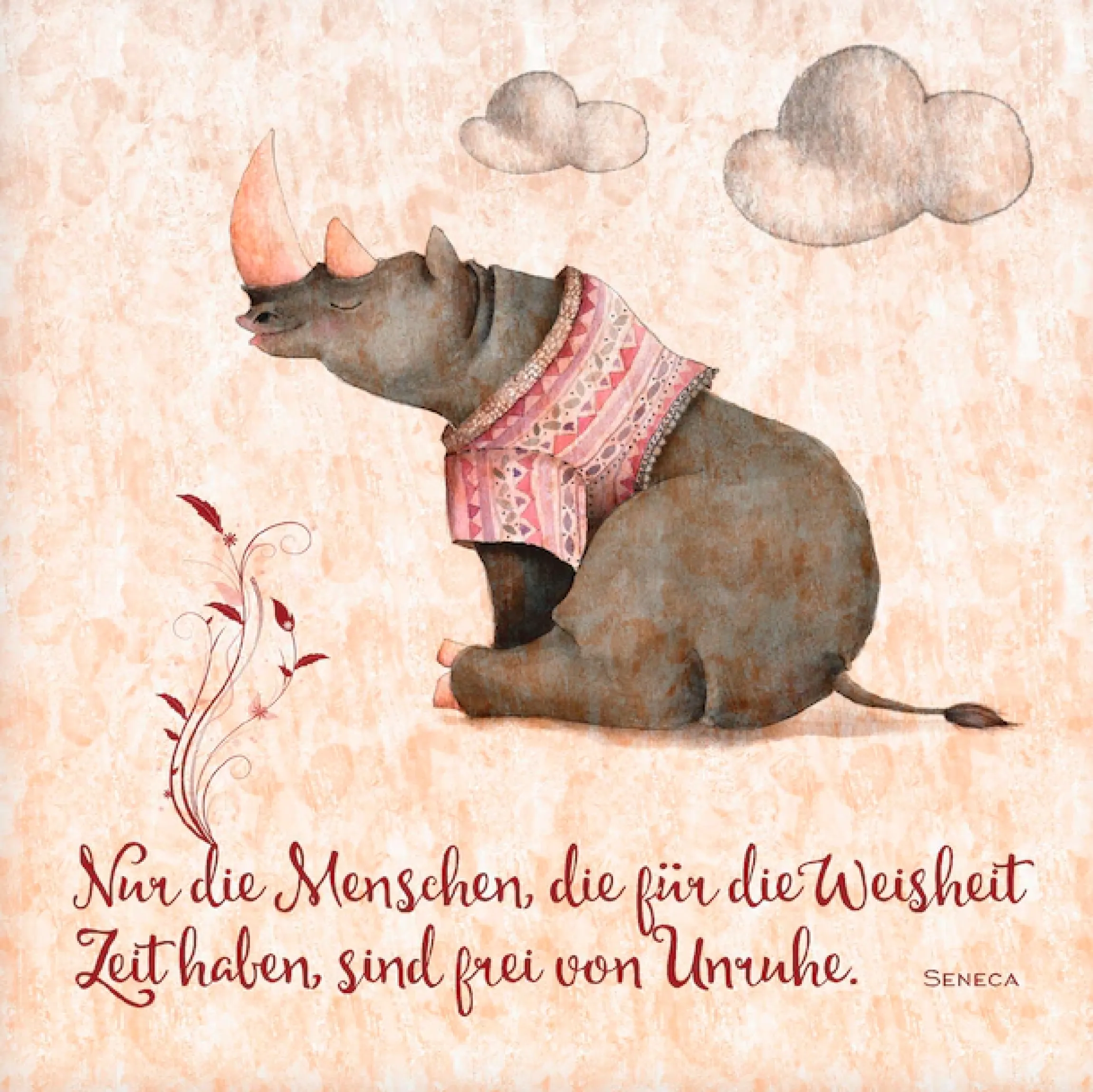 Artland Leinwandbild »Lebensweisheit Zeit« Tiere 1 Stk. tlg. auf Holzrahmen gespannt