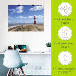 Artland Leinwandbild »Leuchtturm Sylt« Gebäude 1 Stk. tlg. als Leinwandbild, Poster in verschied. Größen