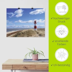 Artland Leinwandbild »Leuchtturm Sylt« Gebäude 1 Stk. tlg. als Leinwandbild, Poster in verschied. Größen