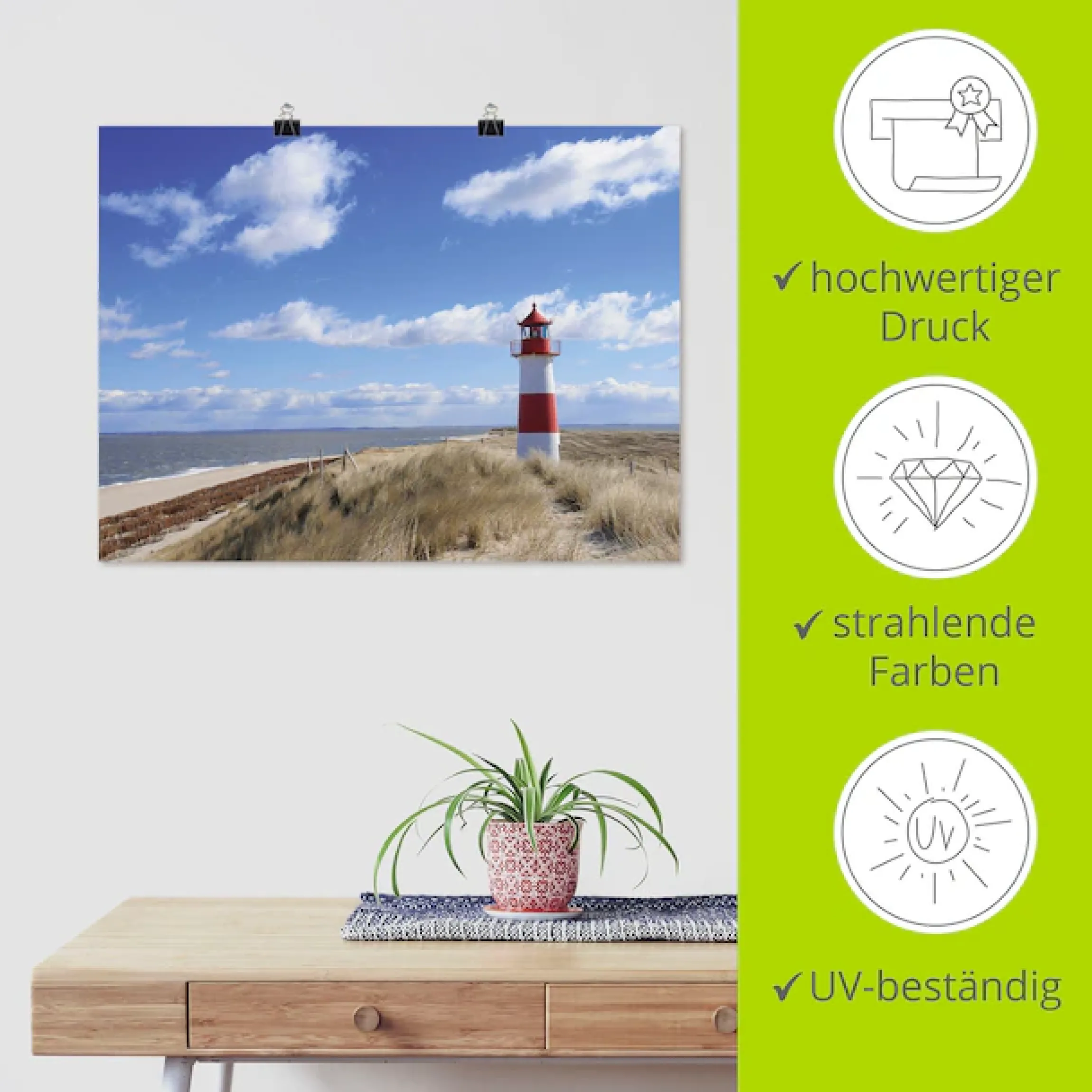 Artland Leinwandbild »Leuchtturm Sylt« Gebäude 1 Stk. tlg. als Leinwandbild, Poster in verschied. Größen