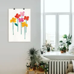 Artland Wandbild »Kleine glückliche Blumen« Blumenbilder 1 Stk. tlg. als Leinwandbild, Poster in verschied. Größen
