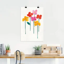 Artland Wandbild »Kleine glückliche Blumen« Blumenbilder 1 Stk. tlg. als Leinwandbild, Poster in verschied. Größen