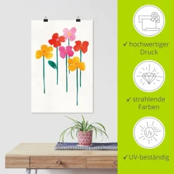 Artland Wandbild »Kleine glückliche Blumen« Blumenbilder 1 Stk. tlg. als Leinwandbild, Poster in verschied. Größen