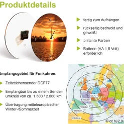 Artland Wanduhr »Metalis« wahlweise mit Quarz- oder Funkuhrwerk, lautlos ohne Tickgeräusche