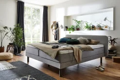 ATLANTIC home collection Boxspringbett »Carola« mit 7-Zonen-Taschen-Federkernmatratze und Komfortschaum-Topper