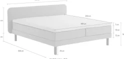 ATLANTIC home collection Boxspringbett »Carola« mit 7-Zonen-Taschen-Federkernmatratze und Komfortschaum-Topper