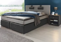 ATLANTIC home collection Boxspringbett »Rick« mit Bonnell-Federkernmatratze, inkl. Topper