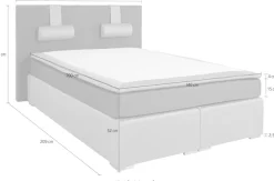 ATLANTIC home collection Boxspringbett »Rick« mit Bonnell-Federkernmatratze, inkl. Topper