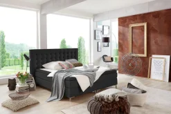 ATLANTIC home collection Boxspringbett »Anni« mit Bonnell-Federkernmatratze und Topper
