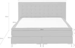 ATLANTIC home collection Boxspringbett »Anni« mit Bonnell-Federkernmatratze und Topper