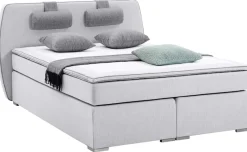 ATLANTIC home collection Boxspringbett »Rex« mit Topper und verstellbaren Nackenkissen