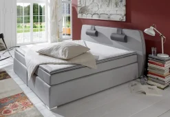 ATLANTIC home collection Boxspringbett »Rex« mit Topper und verstellbaren Nackenkissen