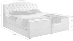 ATLANTIC home collection Boxspringbett »Lotte« mit Topper, Bettkasten und Gästebett