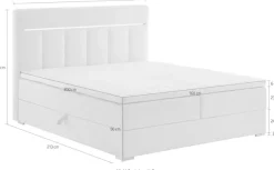ATLANTIC home collection Boxbett »Tessa« mit LED-Beleuchtung und Bettkasten