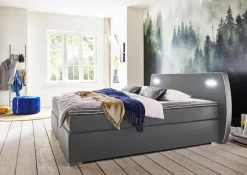 ATLANTIC home collection Boxspringbett »REX LED« inklusive LED-Beleuchtung und Topper