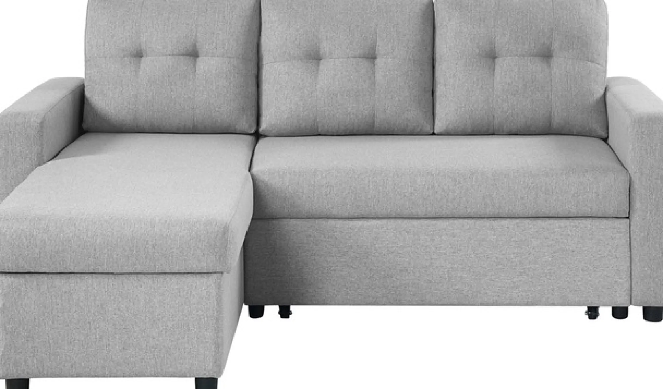 ATLANTIC home collection Ecksofa »Gino L-Form« mit Schlaffunktion und Stauraum, Recamiere beidseitig montierbar