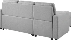 ATLANTIC home collection Ecksofa »Gino L-Form« mit Schlaffunktion und Stauraum, Recamiere beidseitig montierbar