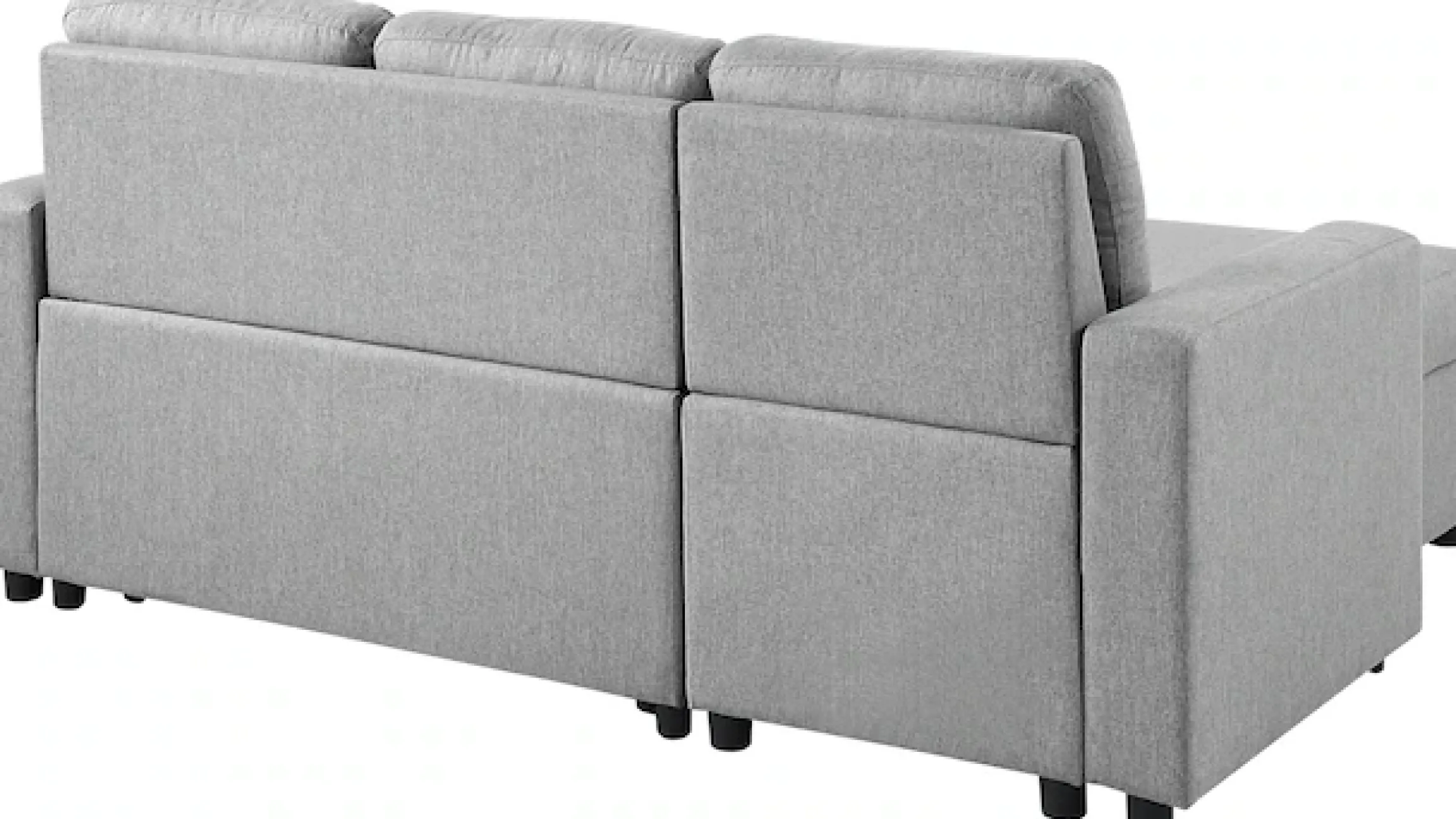 ATLANTIC home collection Ecksofa »Gino L-Form« mit Schlaffunktion und Stauraum, Recamiere beidseitig montierbar