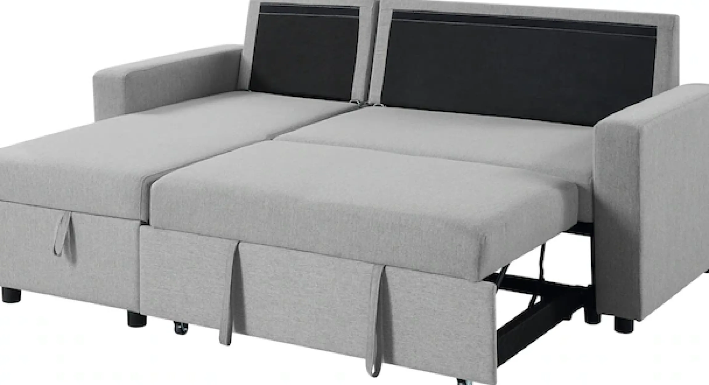 ATLANTIC home collection Ecksofa »Gino L-Form« mit Schlaffunktion und Stauraum, Recamiere beidseitig montierbar