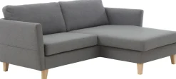ATLANTIC home collection Ecksofa »Mailo L-Form« mit Seitentaschen, Recamiere beidseitig montierbar, Massivholzfüße