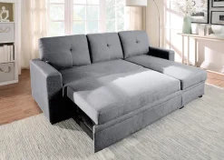 ATLANTIC home collection Ecksofa »Gerrit L-Form, B: 216 cm« mit Schlaffunktion & Bettkasten