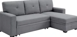 ATLANTIC home collection Ecksofa »Gerrit L-Form, B: 216 cm« mit Schlaffunktion & Bettkasten