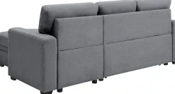 ATLANTIC home collection Ecksofa »Gerrit L-Form, B: 216 cm« mit Schlaffunktion & Bettkasten