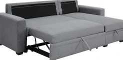 ATLANTIC home collection Ecksofa »Gerrit L-Form, B: 216 cm« mit Schlaffunktion & Bettkasten