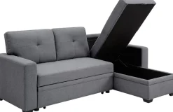 ATLANTIC home collection Ecksofa »Gerrit L-Form, B: 216 cm« mit Schlaffunktion & Bettkasten