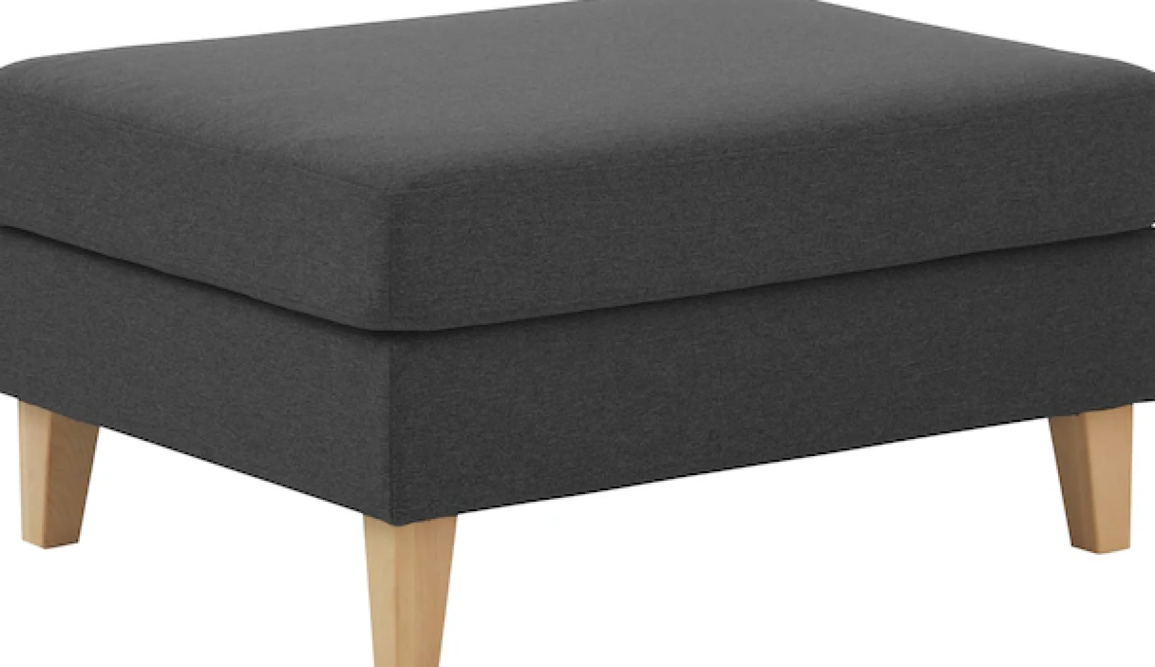 ATLANTIC home collection Hocker »Mailo« Maße (BxTxH): 88x69x45 cm, mit Massivholzfüßen