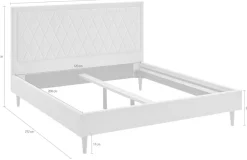 ATLANTIC home collection Polsterbett »Paulin« mit gestepptem Kopfteil