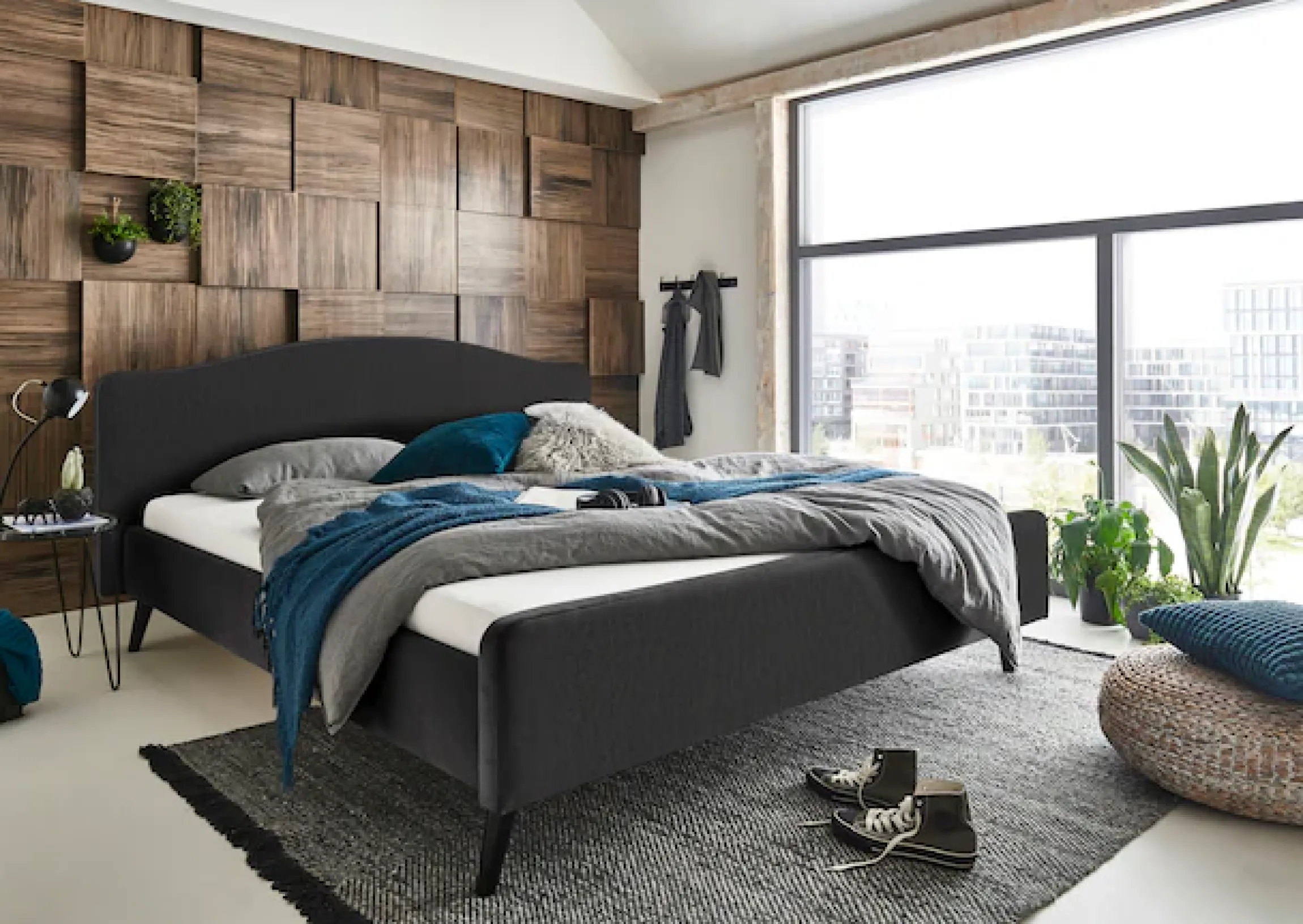 ATLANTIC home collection Polsterbett »Tamiga« mit Massivholzfüße