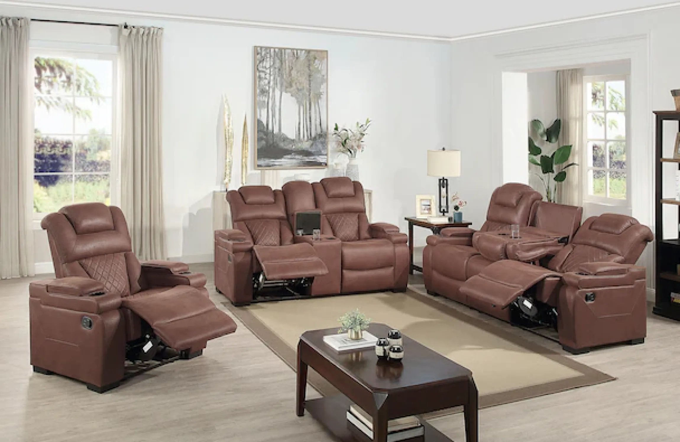 ATLANTIC home collection Relaxsessel »Faris, Kinosessel, mit Getränkehalter, B: 95cm« Relaxfunktion, Getränkehalter und Staufach in Armlehnen