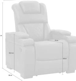 ATLANTIC home collection Relaxsessel »Faris, Kinosessel, mit Getränkehalter, B: 95cm« Relaxfunktion, Getränkehalter und Staufach in Armlehnen