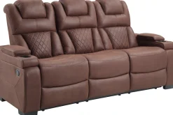 ATLANTIC home collection 3-Sitzer »Faris, Kinosofa, inkl. Relaxfunktion, B: 208cm« Zwei Relaxfunktionen, klappbare Konsole mit Getränkehalter