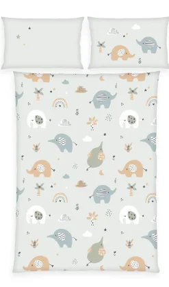 Baby Best Babybettwäsche »BabyBest Elephant« 2 Stk. Flanellbettwäsche