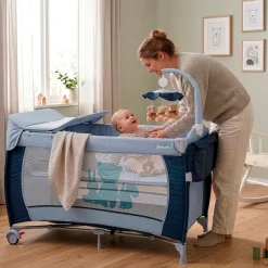 BabyGo Baby-Reisebett »Sleeper Deluxe, black« mit Musik-Mobile