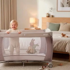 BabyGo Baby-Reisebett »Sleeper Deluxe, black« mit Musik-Mobile