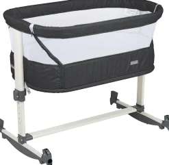 BabyGo Baby-Reisebett »Vivaldi, dunkelgrau« mit Schaukelfunktion; auch als Beistellbett verwendbar