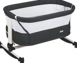 BabyGo Baby-Reisebett »Vivaldi, dunkelgrau« mit Schaukelfunktion; auch als Beistellbett verwendbar