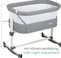 BabyGo Beistellbett »Vivaldi, grey«
