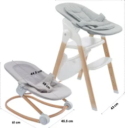 BabyGo Kombihochstuhl »Levels« () inklusive Wippe