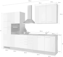 BASIC by Balculina Küchenzeile »Laurel« Set,ohne E-Geräte, Breite 310 cm