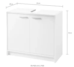BASIC by Balculina Waschbeckenunterschrank »Smash, Breite 63 cm« 1 Stk. tlg. mit 2 Türen