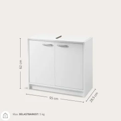 BASIC by Balculina Waschbeckenunterschrank »Smash, Breite 63 cm« 1 Stk. tlg. mit 2 Türen