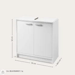 BASIC by Balculina Waschbeckenunterschrank »Smash, Breite 63 cm« 1 Stk. tlg. mit 2 Türen