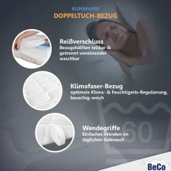 Beco Gelschaummatratze »GUMO, 7 Zonen Matratze 90x200,140x200 und mehr, weiche & feste Seite« 20 cm hoch 1 Stk. tlg. druckentlastende Gelschaumauflage,atmungsaktiv, Partner-/Wendematratze