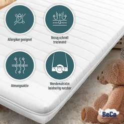 Beco Kindermatratze »Kindermatratze BeCo Kaja, ergonomisch, hygienisch und strapazierfähig« 11 cm hoch Raumgewicht: 35 kg/m³ 1 Stk. tlg. Note GUT (2,2) der Preistipp bei Stiftung Warentest(Ausgabe 09/2024)