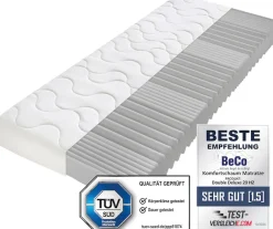 Beco Komfortschaummatratze »Double Deluxe Matratze 20, Matratze in 90x200 cm und weiteren Größen« 20 cm hoch Raumgewicht: 28 kg/m³ 1 Stk. tlg. Matratze vom TÜV Süd getestet*, über 2.000 5-Sterne-Bewertungen!